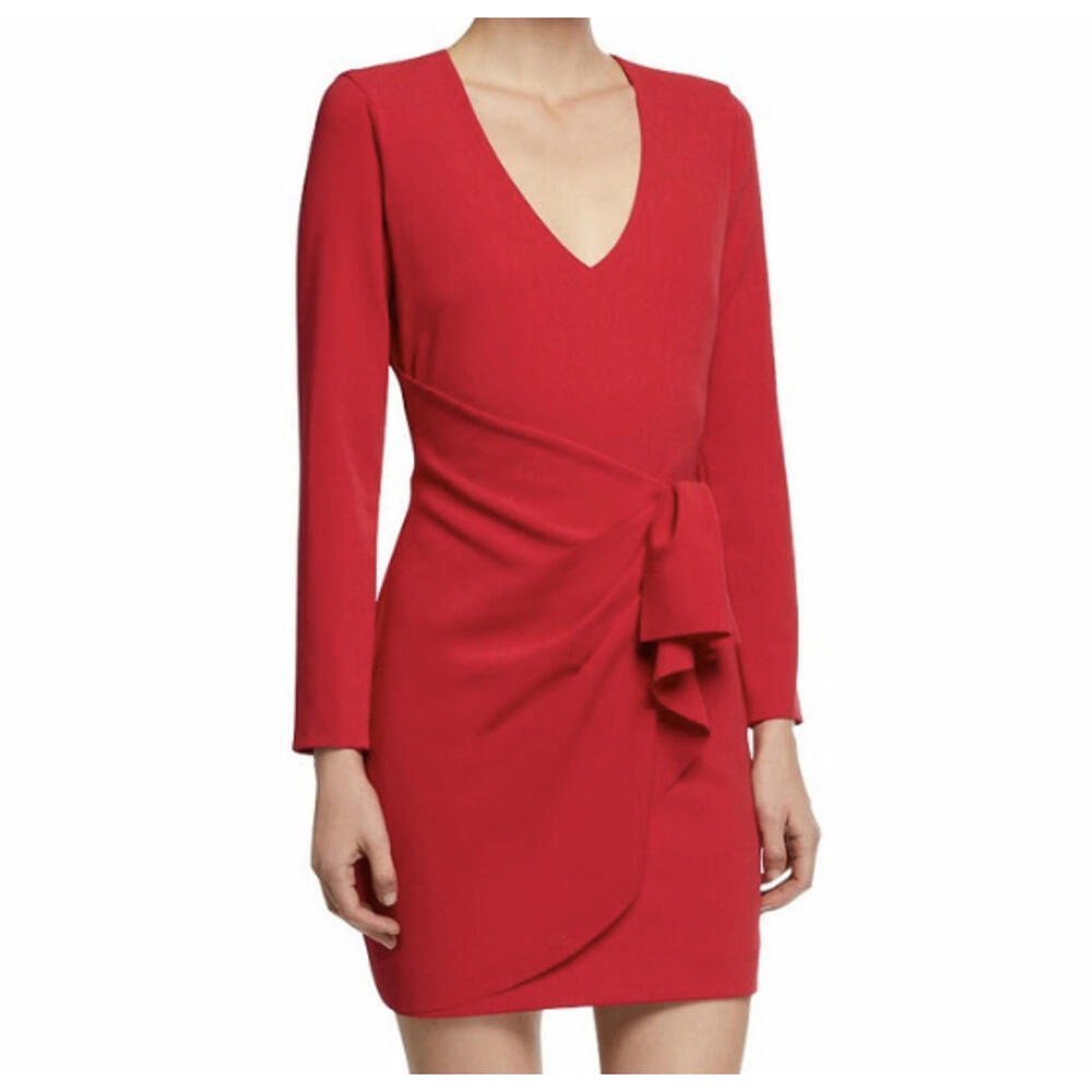 PARKER black label red long sleeve mini dress sz 0